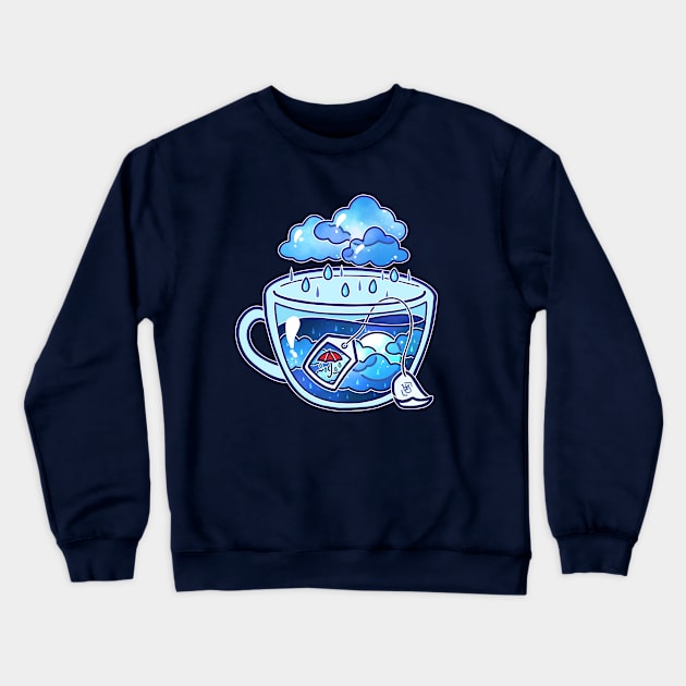 Rainy Day Teacup Crewneck Sweatshirt by heysoleilart